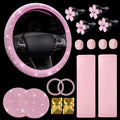 Pink Bling Steering Wheel Cover Set